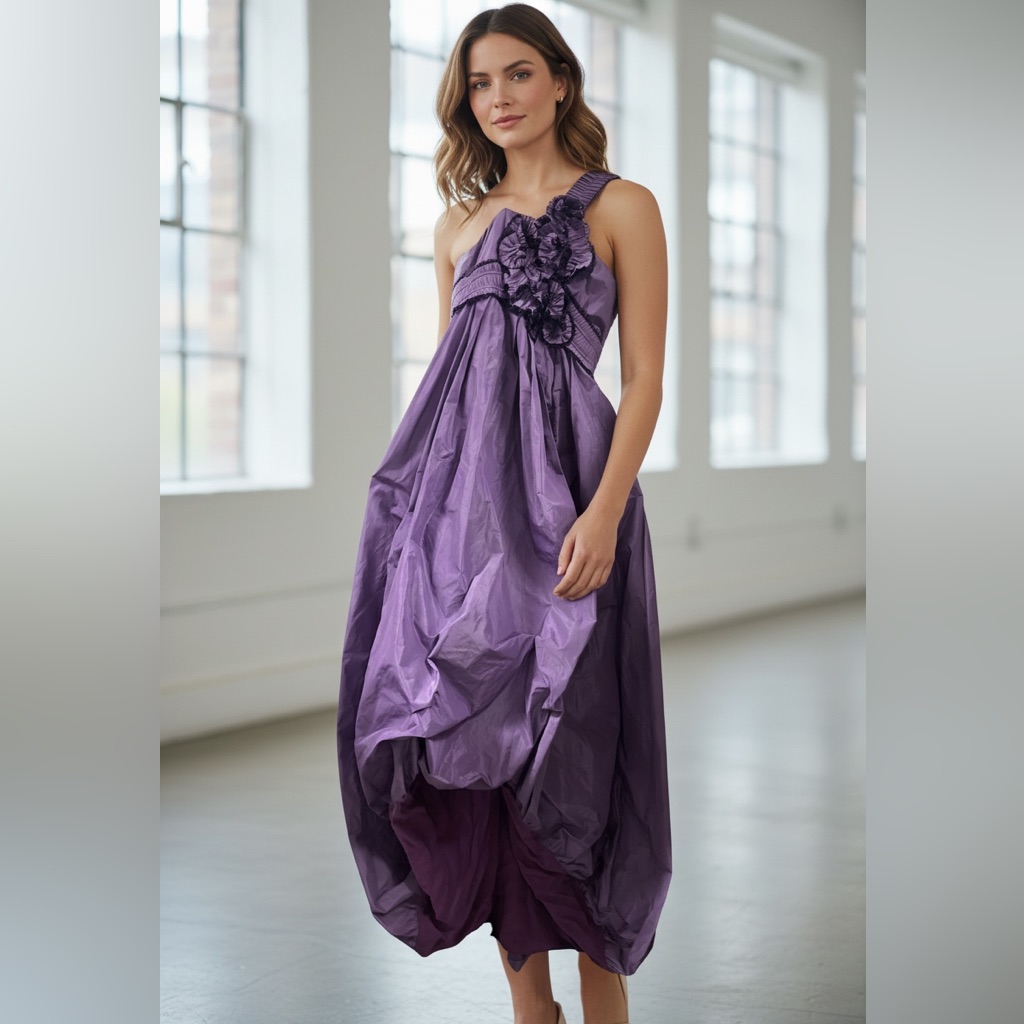 Bcbgmaxazaria Nylon One Shoulder Ball Gown Womenâs Size 0 Bcbg